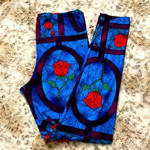 Beautiful Beauty and the Beast Rose Fabulegs Leggings
